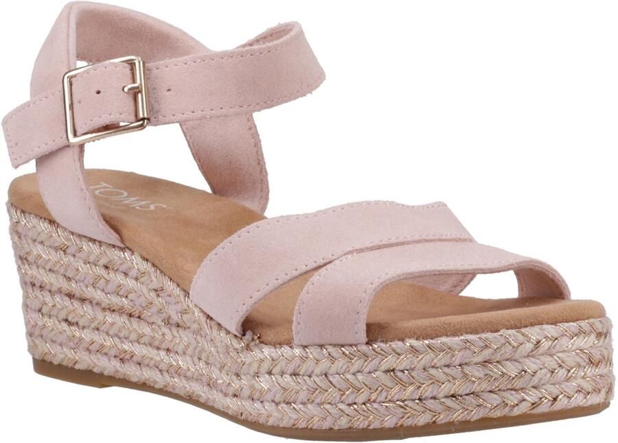 TOMS Audrey Leren Dames Sandalen in Licht Roze