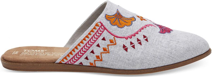 TOMS Chambray Jutti Mule Grijs Dames Slippers