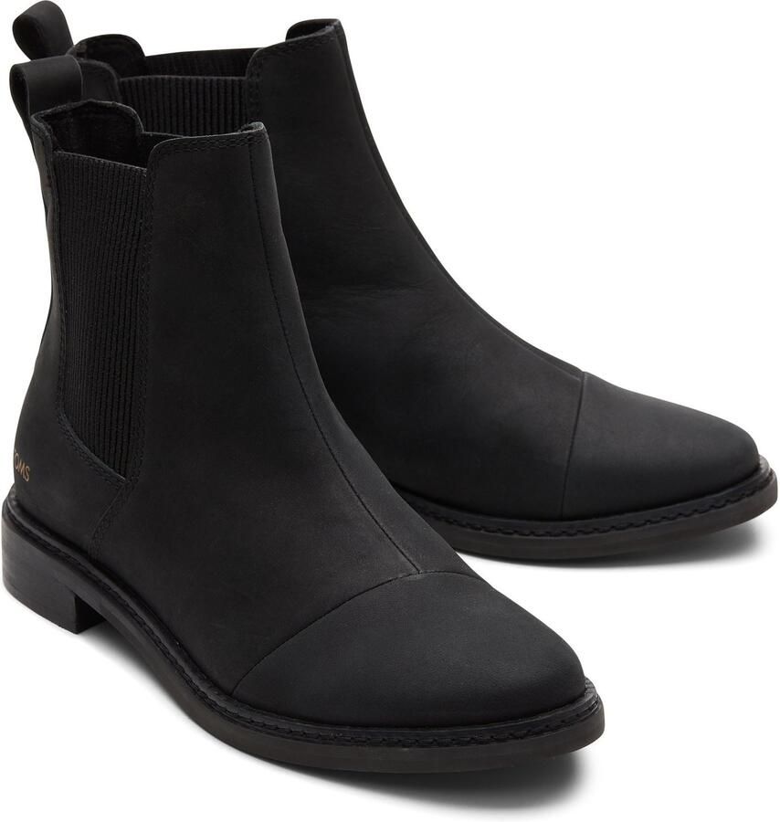 TOMS Charlie Leren Dames Zwarte Laarzen