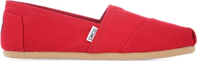 TOMS Dames Classics Canvas Pumps in Rood