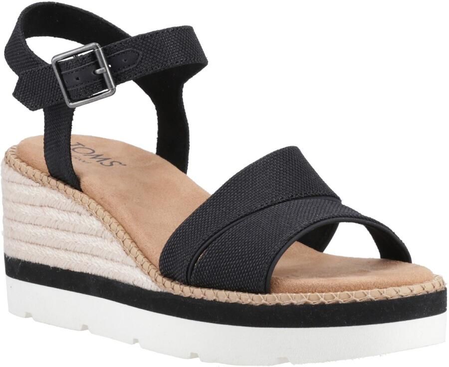 TOMS Darya Polyester Damessandalen Zwart