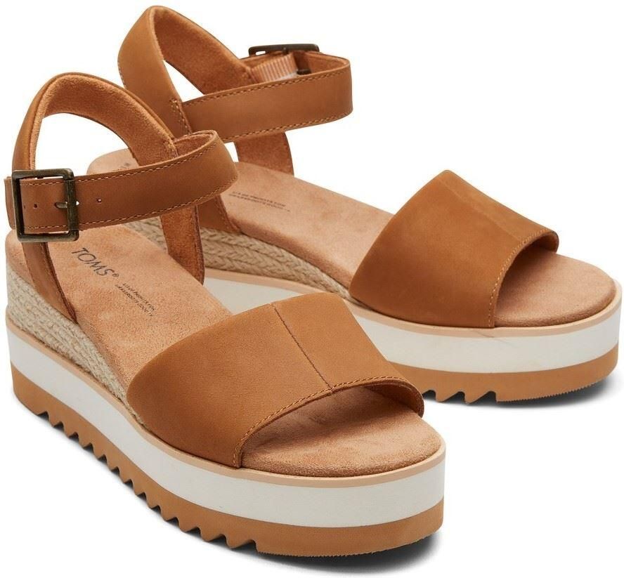 TOMS Diana Leer Damesschoenen Bruin