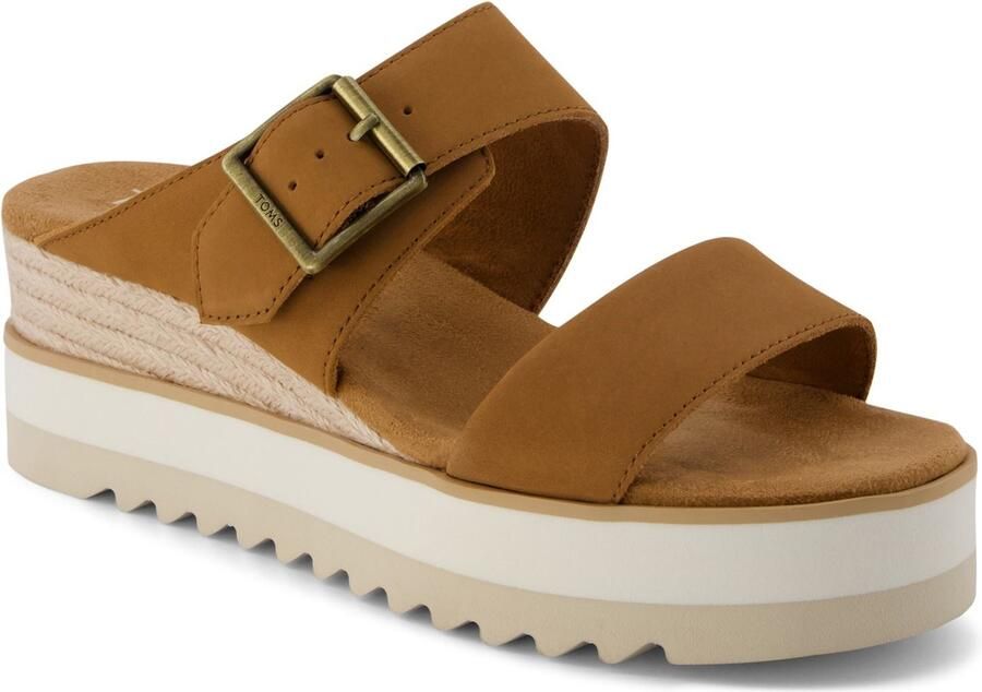 TOMS Diana Leren Dames Bruine Suiker Sandalen