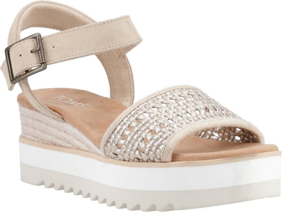 TOMS Diana Leren Damessandalen Champagne