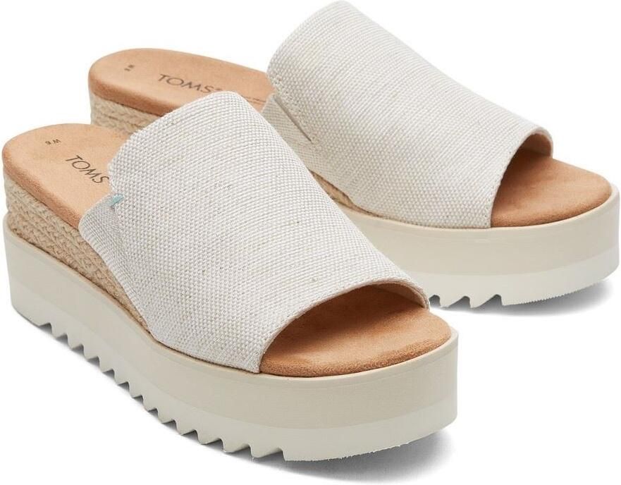 TOMS Diana Muilezeltjes Dames Natuurlijke Wedges