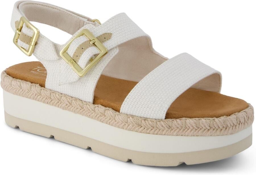 TOMS Giana Textiele Dames Witte Strand Sandalen