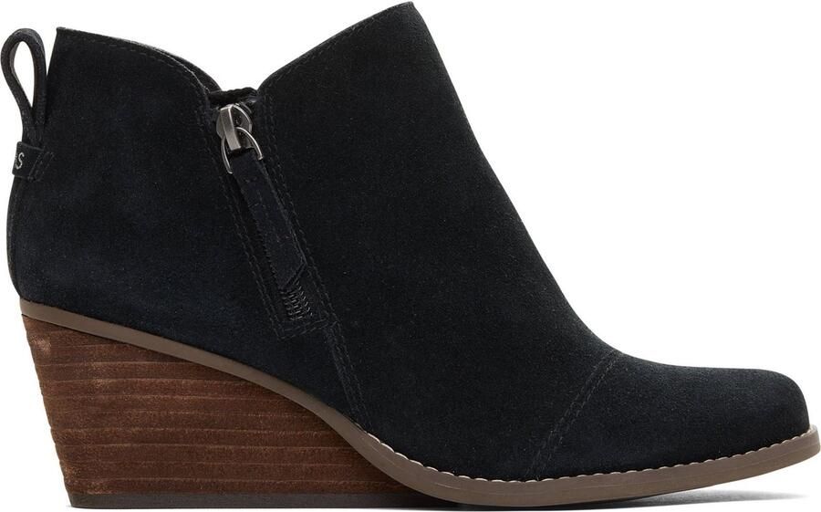 TOMS Goldie Textiele Vrouwen Zwarte Hak Enkelboots
