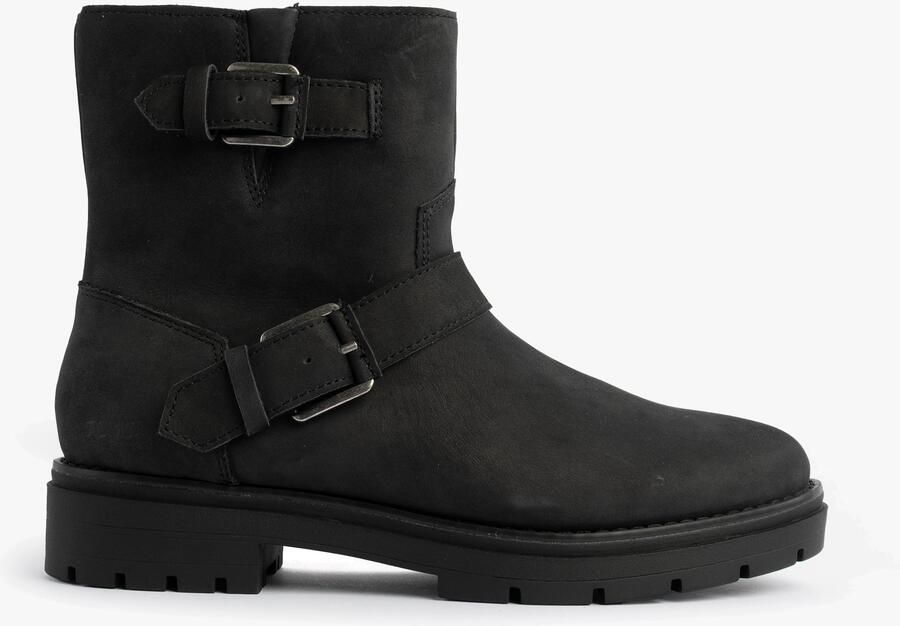 TOMS Ionie Moto Dames Enkellaarsjes Zwart