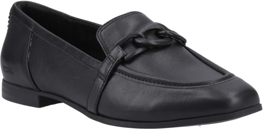 TOMS Lynette Leren Dames Zwarte Instappers