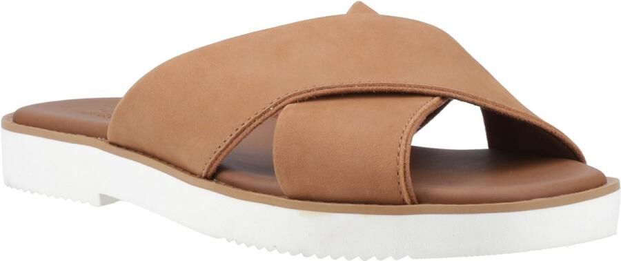 TOMS Mae Crossover Leren Damessandalen Bruin