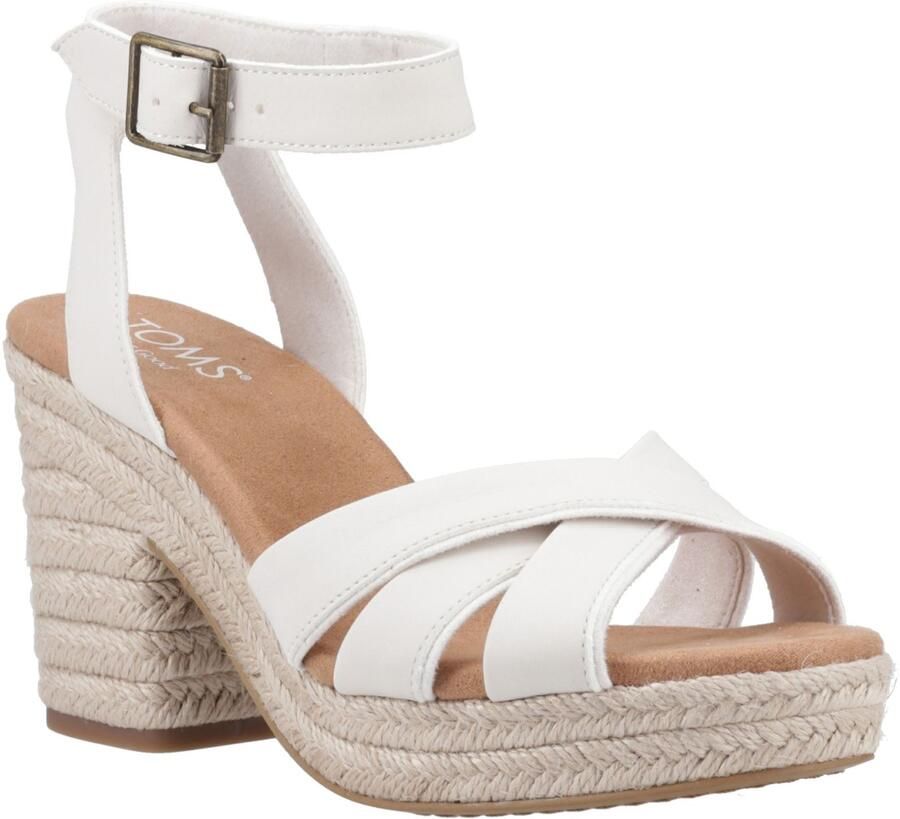 TOMS Majorca Strappy Leer Vrouwen Licht Zand Sandalen