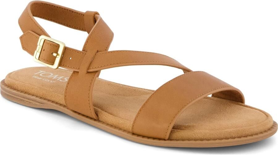 TOMS Mar Leren Dames Sandalen in Bruine Suiker
