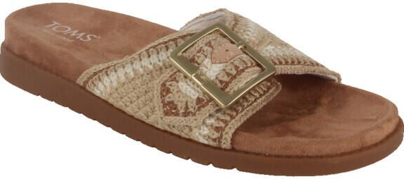 TOMS Marin Slide Textiel Dames Amandel Multi Sandalen