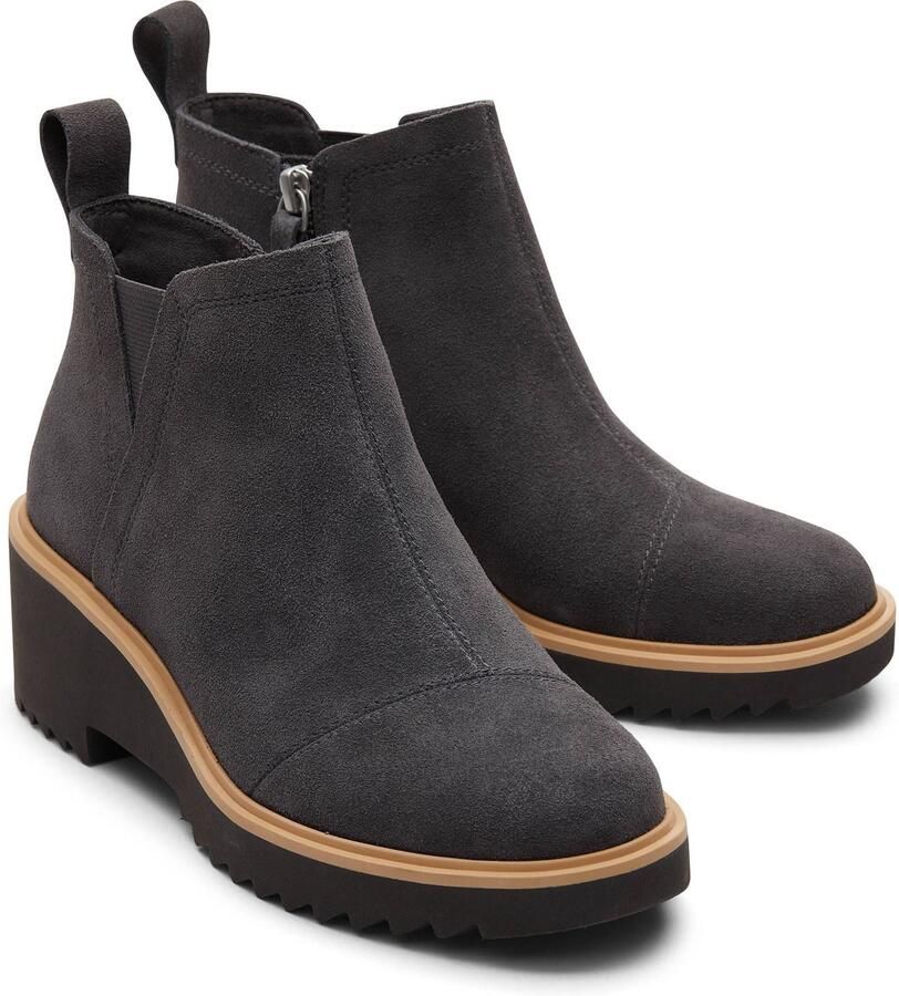 TOMS Maude Leren Dames Forged Iron Laarsjes