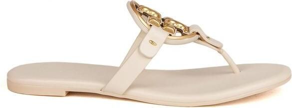 TORY BURCH Sandalen Nieuw Crème Goud