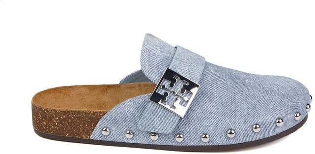 TORY BURCH Slippers Blauwe Wolk Zilver