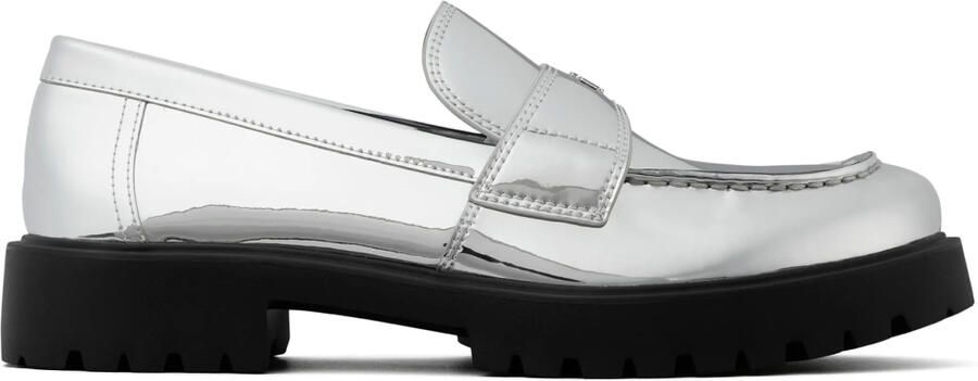 TORY BURCH Spiegelende metallic klassieke logo loafers