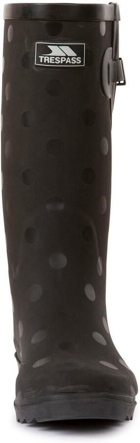 Trespass Dames Elena Polka Dot Wellington Boots (Zwart)