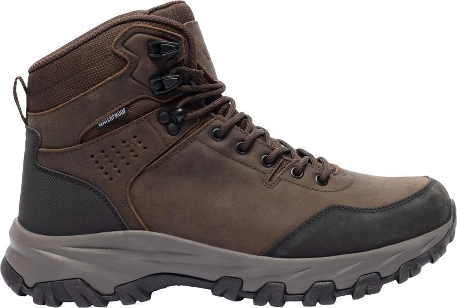 Trespass Heren Stride Leren Wandelschoenen (Donkerbruin)