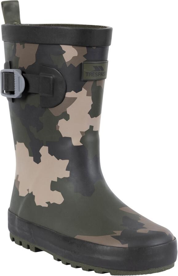 Trespass Kinder Kinder Puddle Wellington Laarzen (Camo groen bruin zwart)