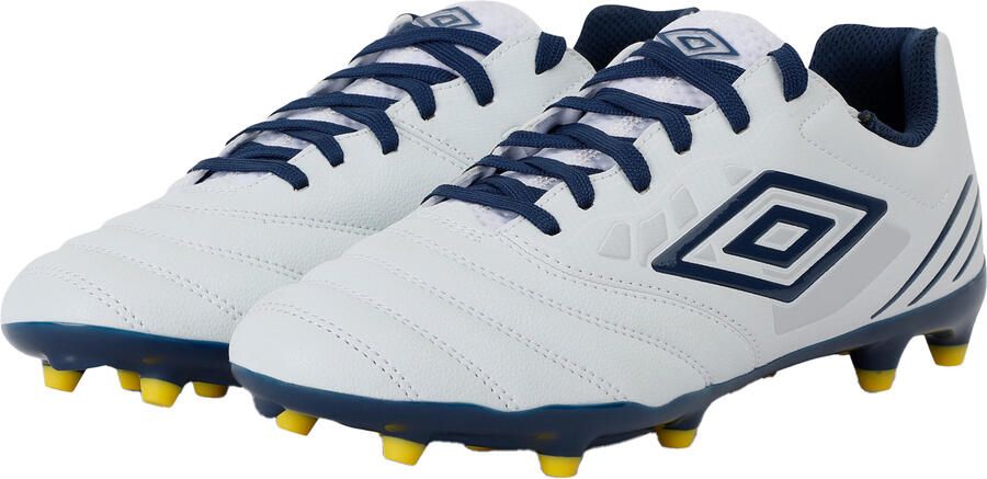 Umbro Heren Tocco IV Club FG Voetbalschoenen (Wit Poseidon Blazing Geel)