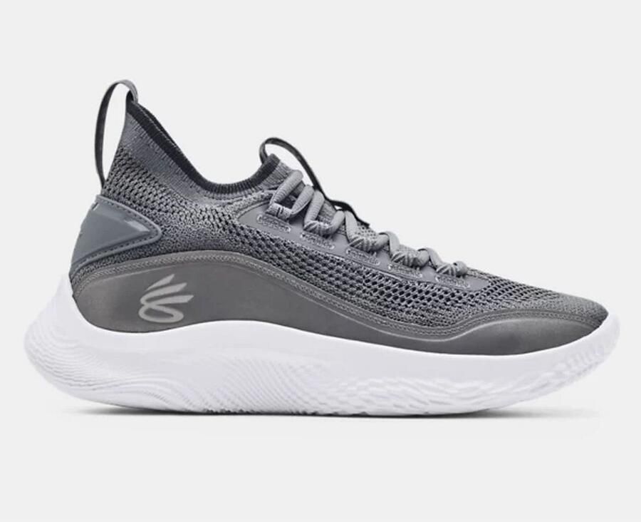Under Armour Curry Flow 8 Shine Heren Grijze Trainers