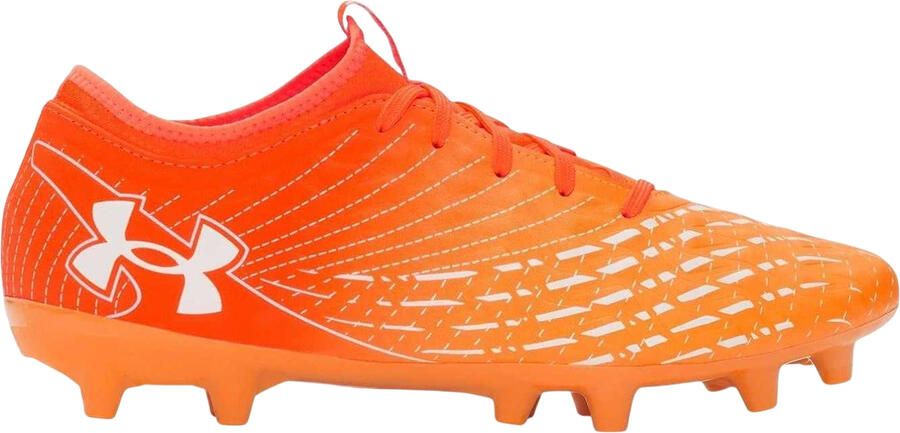 Under Armour Magnetico Select 5 voetbalschoenen voor heren voor harde ondergrond (Oranje Wit)