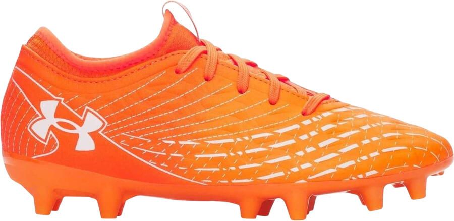 Under Armour Synthetische voetbalschoenen met veters voor voor harde ondergrond (Oranje Wit)