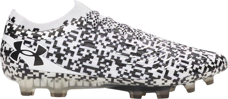Under Armour Unisex Volwassen Elite Pixelated Firm Ground Voetbalschoenen (Zwart Wit)