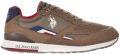 U.S. POLO Tabry heren sneaker taupe - Bruin