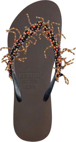 Uzurii Bahia Zalm Flip Flop koffie
