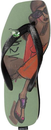 Uzurii Beach cocktail girl mid heel groen