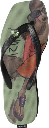 Uzurii Beach cocktail girl mid heel groen