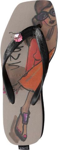 Uzurii Beach cocktail girl mid heel taupe