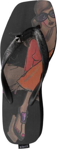 Uzurii Beach cocktail girl mid heel zwart