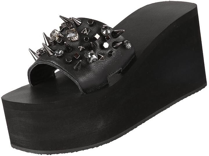 Uzurii Luxe teenslipper in het zwart