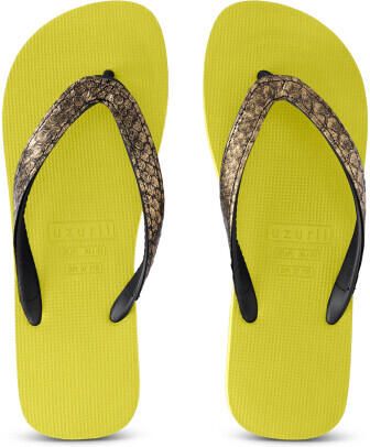Uzurii Python Bronze Flip Flop Bosgroen