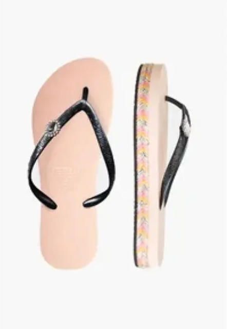 Uzurii Raffia Switch Flip Flop zand