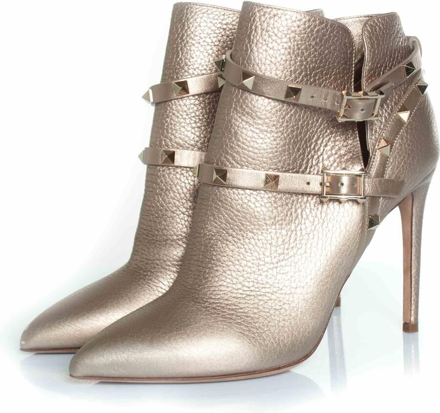 Valentino Garavani Rockstud leren enkellaarsjes