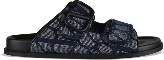 Valentino Garavani V Logo sandalen Blauw