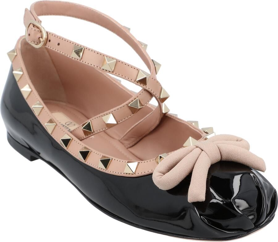 Valentino Garavani Valentino Rockstud Ballerina Schoenen Zwart