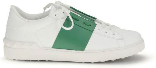 Valentino Garavani Witte Kalfslederen Bos Taurus Lage Sneakers