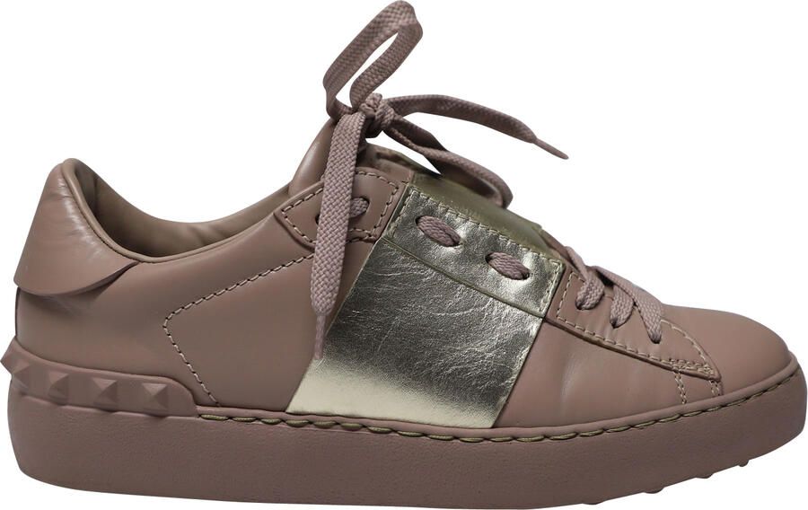 Valentino Pre-owned Valentino Garavani Open for a Change Sneakers in Oud Roze Kalfsleer