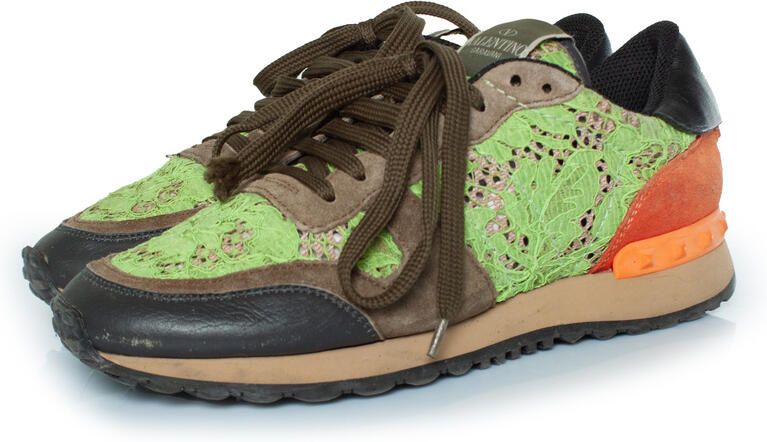 Valentino Pre-owned Valentino Garavani Rockrunner veter- en suède sneakers