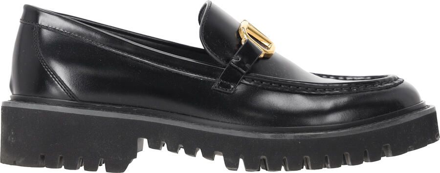 Valentino Pre-owned Valentino Garavani VLogo kenmerkende loafers in zwart kalfsleer