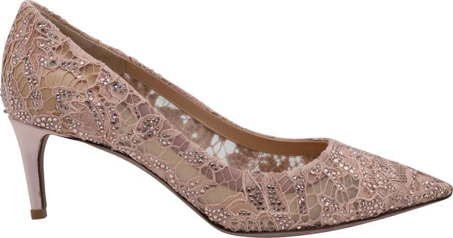 Valentino Pre-owned Valentino Gespitte Leren Pumps in Nude