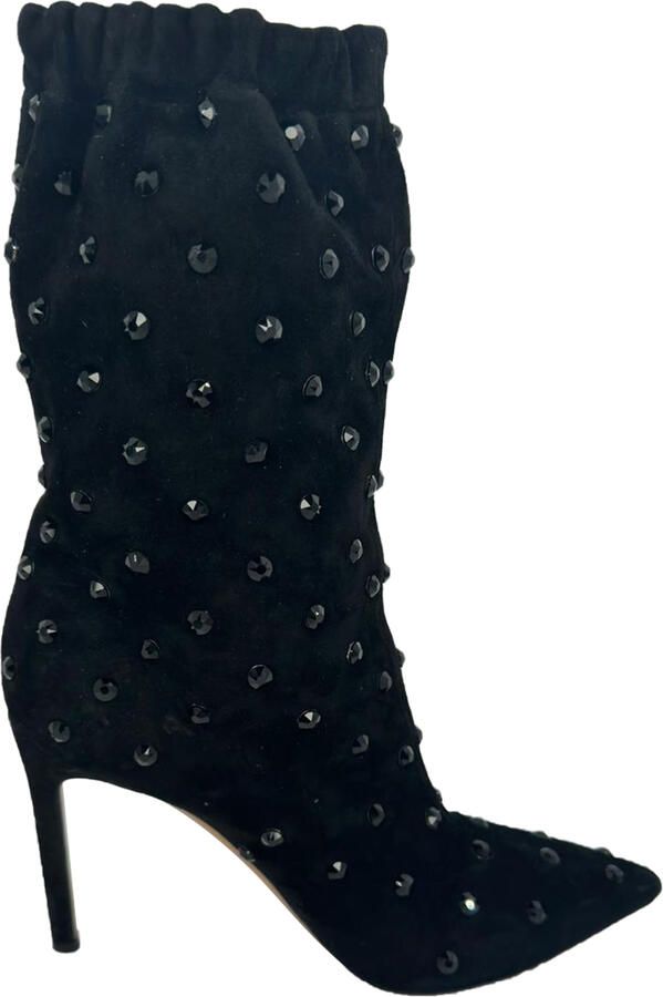 Valentino Pre-owned Valentino Rockstud Laarzen in Zwart Suède