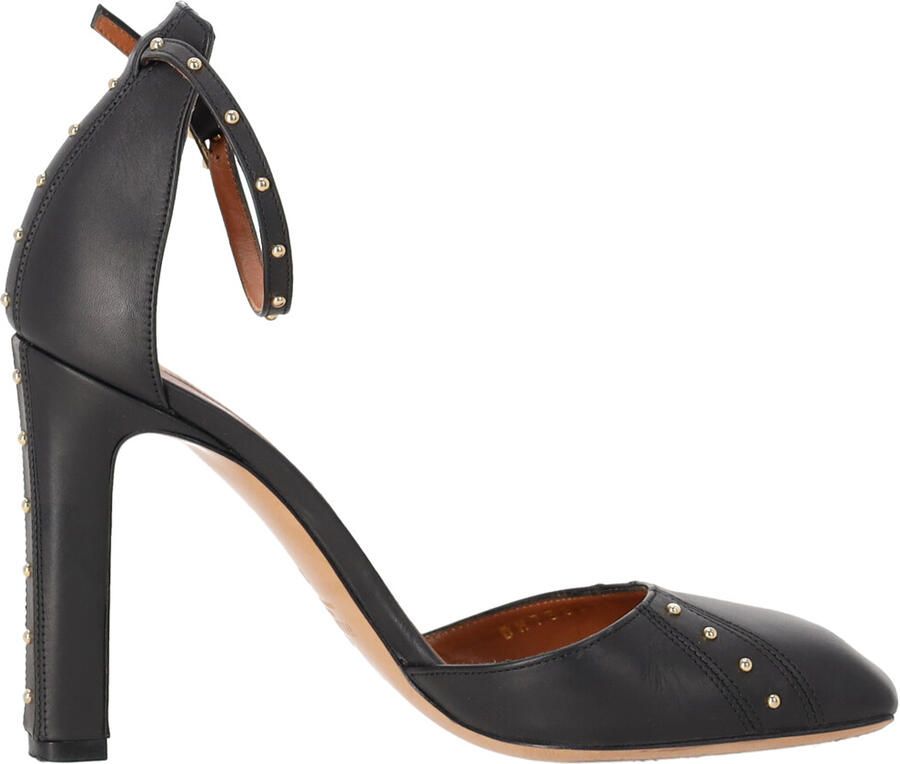 Valentino Pre-owned Valentino Studded Enkelsandalen in Zwart Leer