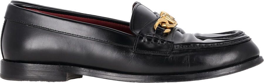 Valentino Pre-owned Valentino VCHAIN Loafers in Zwart Leer