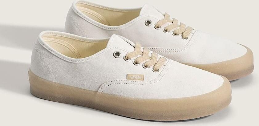 Vans Authentic Crepe Leren Witte Sneakers Voor Mannen